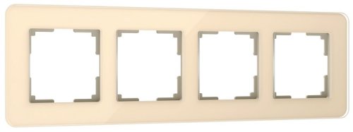 Рамка универсальная Werkel Elite 4-м. стекло айвори картинка